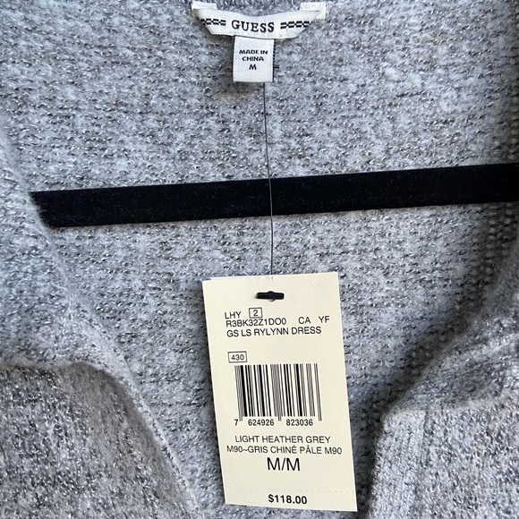 NWT guess soft collard bodycon sweater  dress - Picture 3 of 5